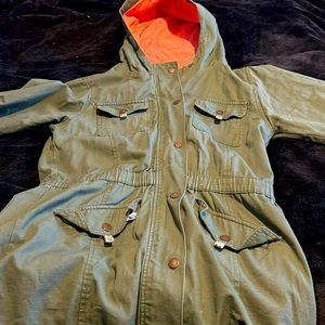 Cat & Jack , girls size 14/16 army green utility jacket